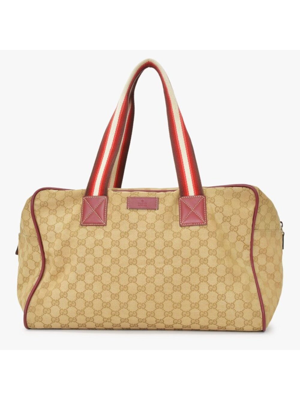 Gucci GG Canvas Boston Bag Sherry Line Leather Brown